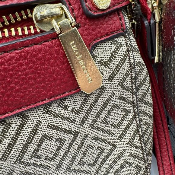 Liz Claiborne Red and Cream Crossbody Bag - Picture 2 of 6